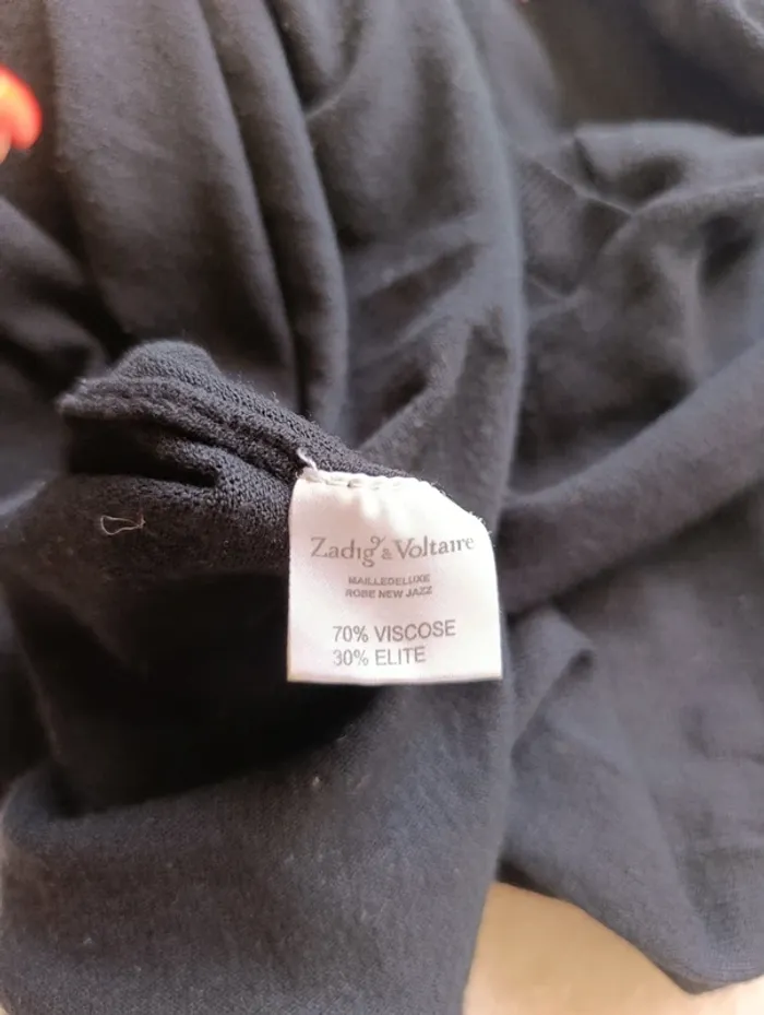 Petite robe noir Zadig & Voltaire T2 matière laine légère fluide modèle New Jazz - photo numéro 8