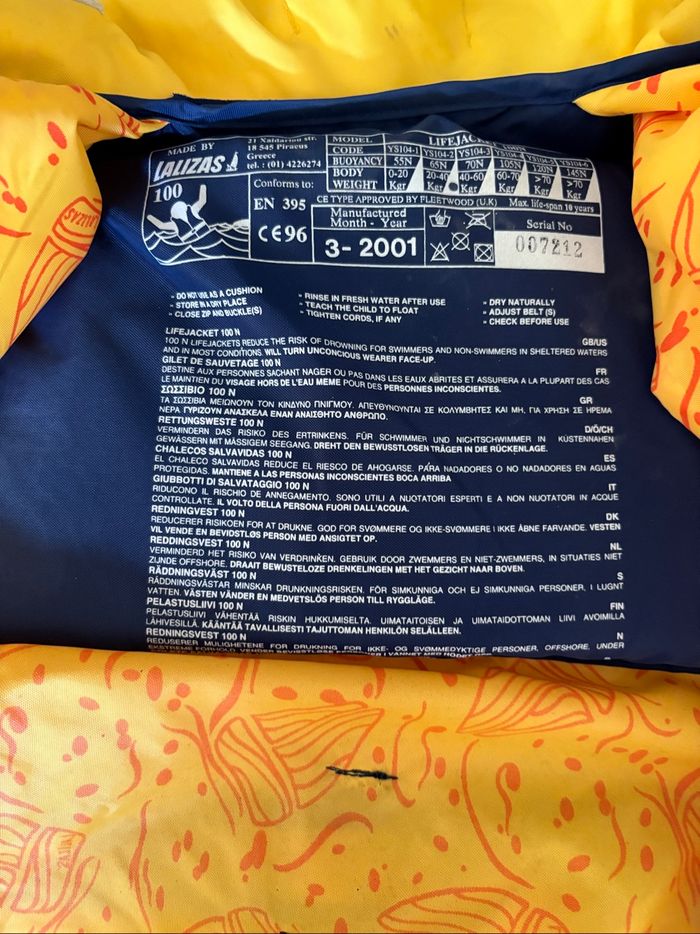 Gilet de sauvetage - photo numéro 4
