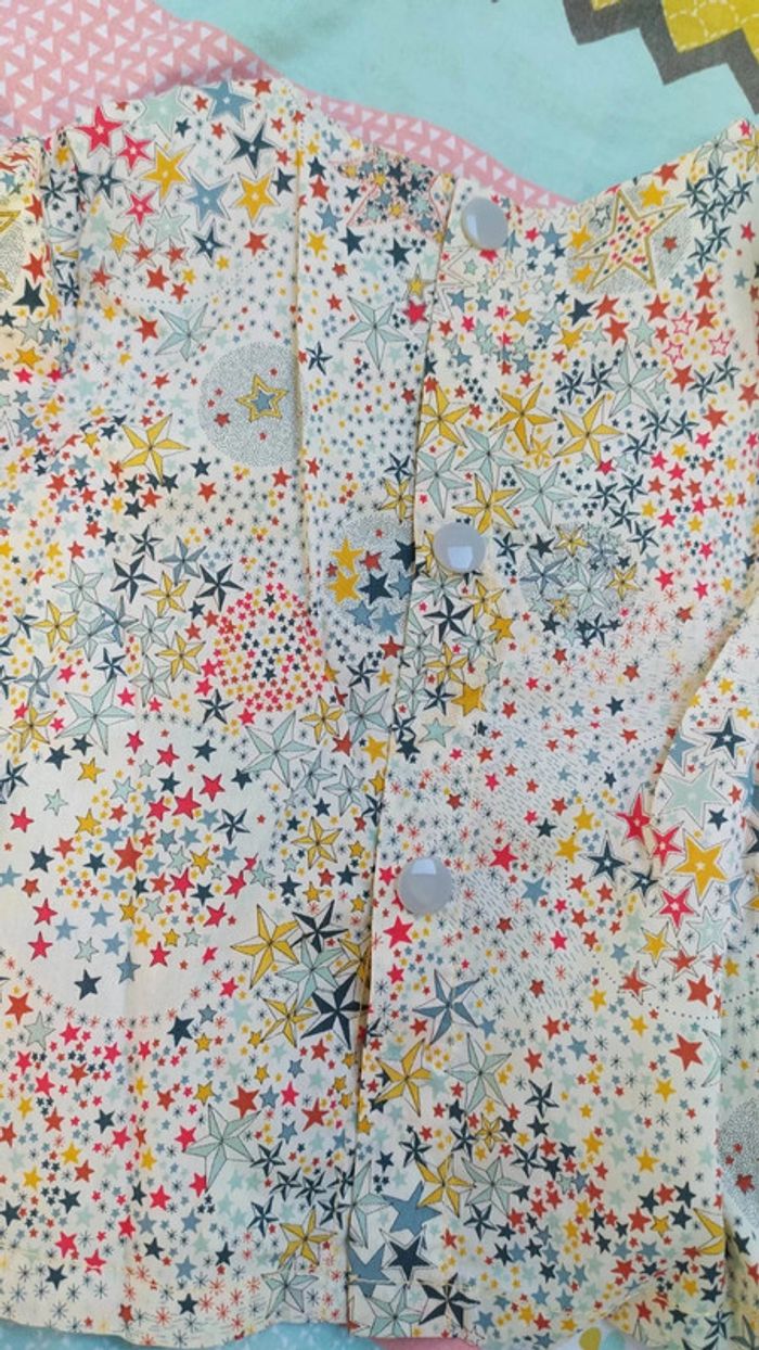 Blouse bébé fille 6 mois en Liberty Adeladja - photo numéro 5