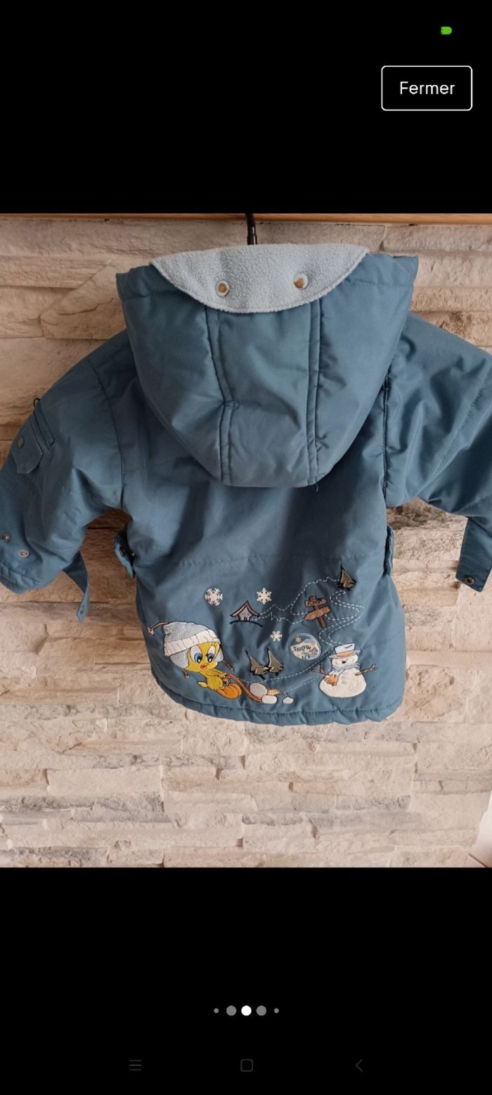 Manteau Looney Tunes taille 6 mois à 1 an en très bon état - photo numéro 5