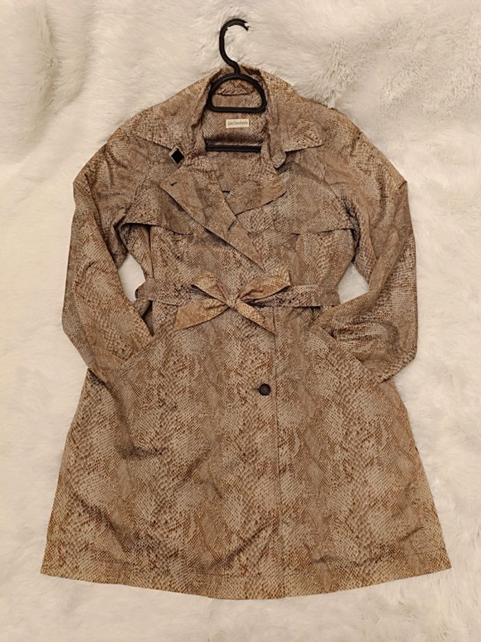 Trench / Caban imprimé python Y2K T. 1 Julie Guerlande - photo numéro 4