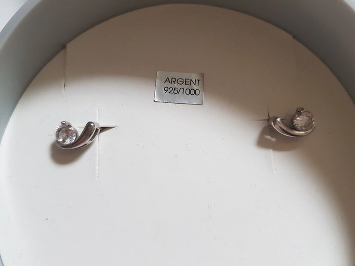 Boucles d'oreille argent 925 et oxyde de zirconium - photo numéro 8