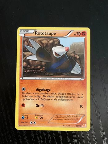 Carte Pokémon Rototaupe 25/30