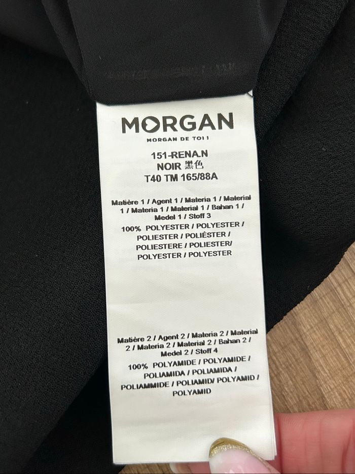 Robe noire neuve sans manches avec dentelle Morgan taille 40 (taille petit) - photo numéro 10