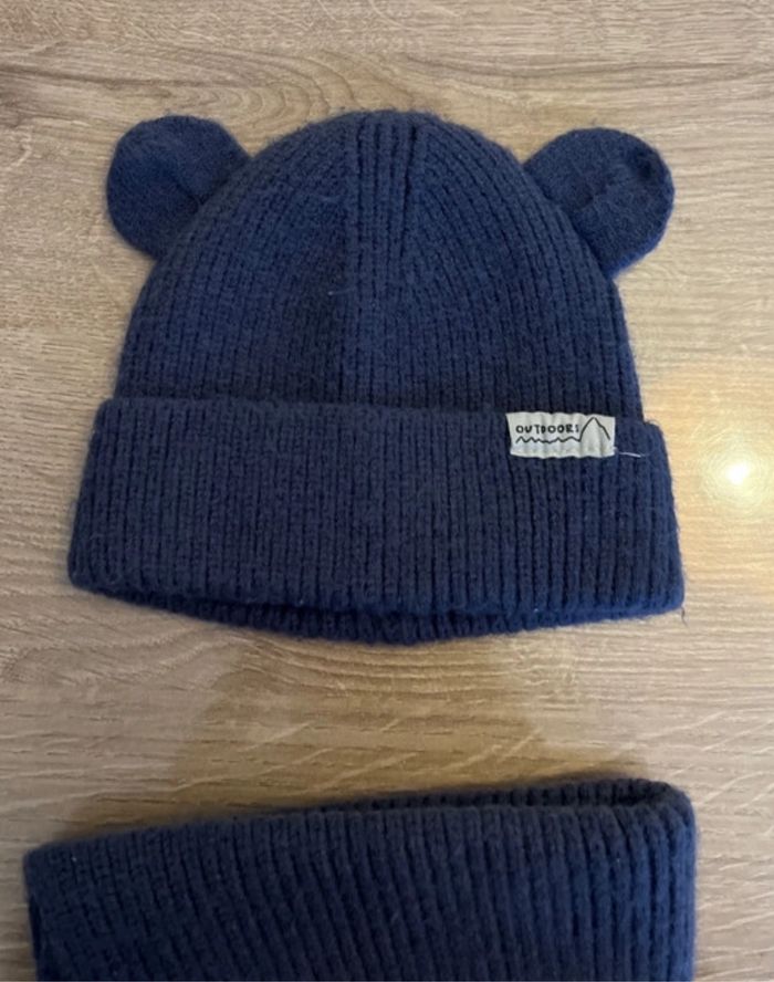 Ensemble Bonnet et tour de cou 6/12 mois - photo numéro 2