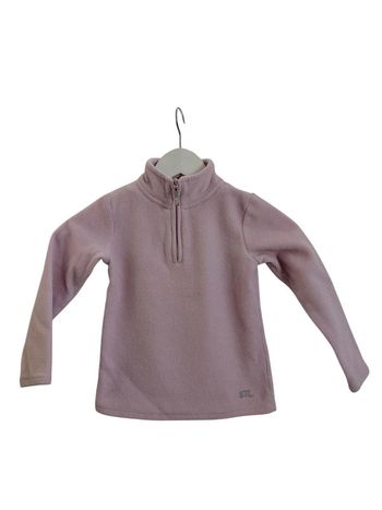 Polaire col zippé rose fille 4-5 ans