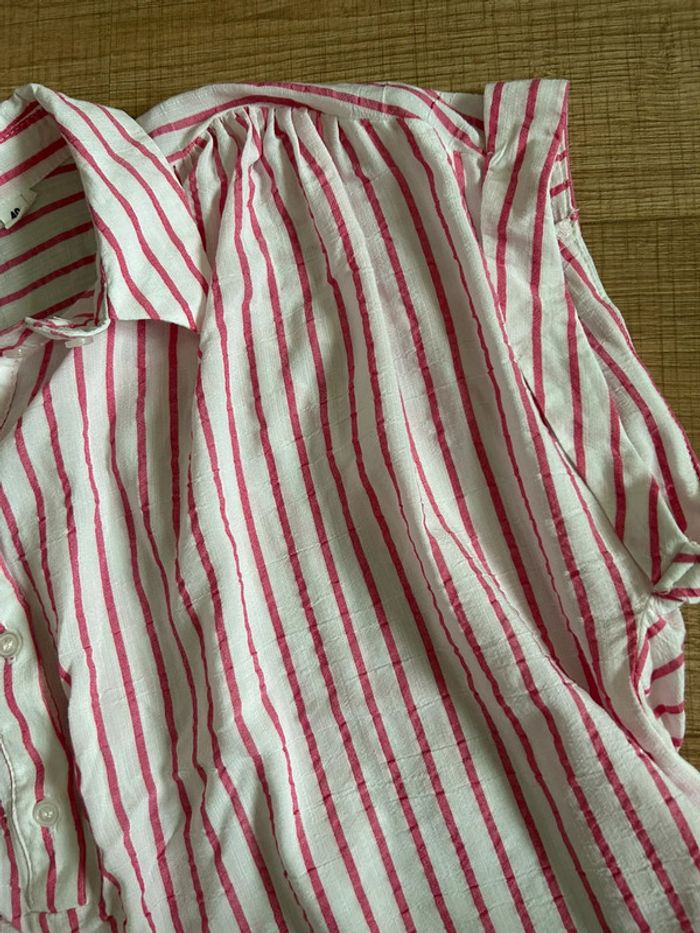 Top court rose et blanc Naf Naf taille 40 jamais porté - photo numéro 13