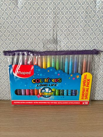 Trousse de 18 Feutres Long Life "Color Pep's"
