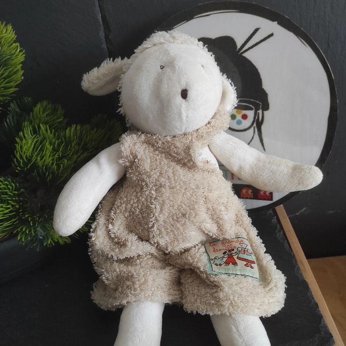 Doudou Moulin Roty Grande Famille Albert Mouton Beige Peluche Salopette #geektradedoudou - photo numéro 2