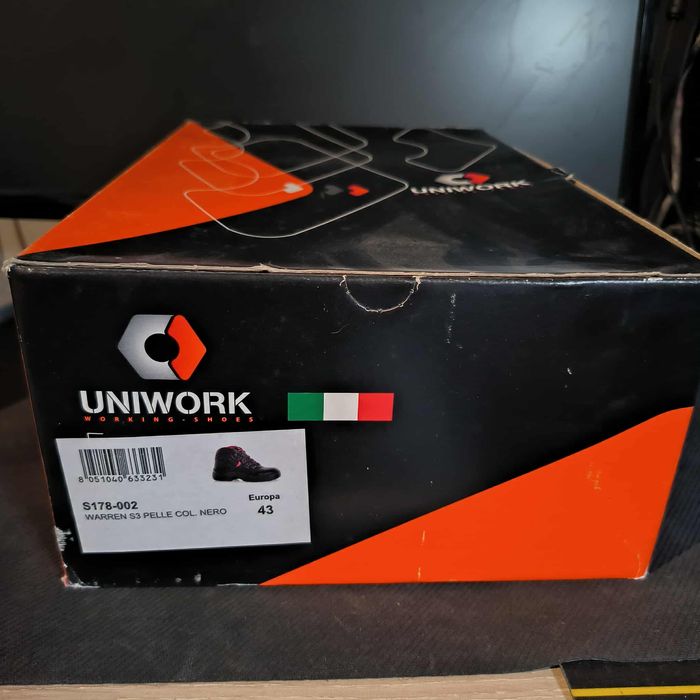 Chaussures de Sécurité - Uniwork - Taille 43 - Neuf - Noir/Rouge - photo numéro 6