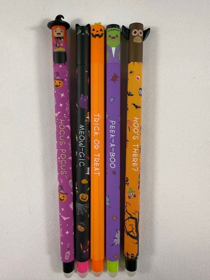 Lot de 5 Stylos thème Halloween 🎃