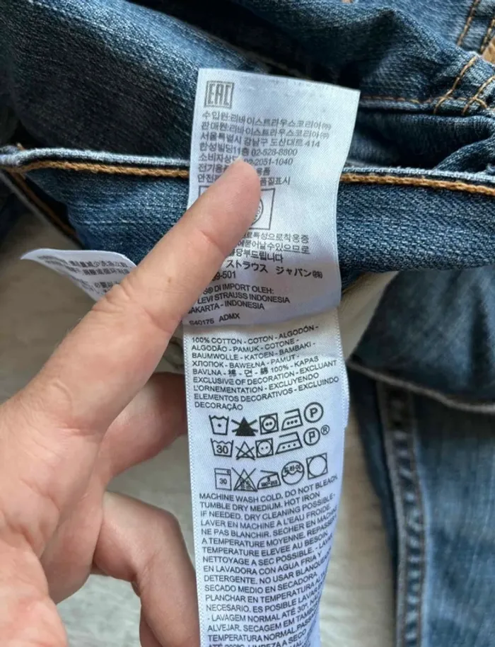 Jean Levi’s 559 Homme XL 46/48 W36 L36 bleu Relaxed straight droit Mexique 00s y2k grande taille - photo numéro 9