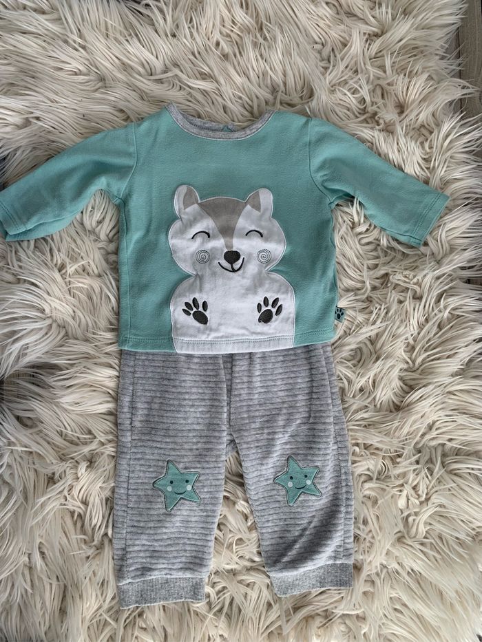 Pyjama turquoise et gris - photo numéro 4