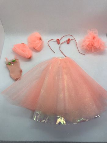 Tenue danseuse ballerine vintage 1989 Dance magic Barbie peach fashion Mattel #7394