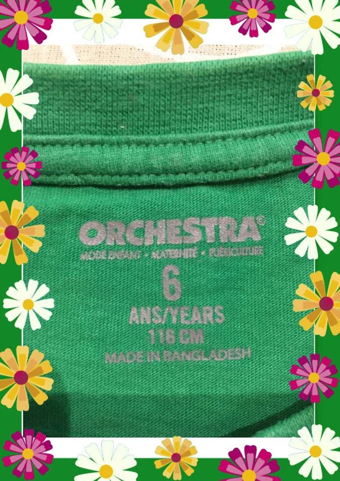 T-shirt vert foncé orchestra - photo numéro 3