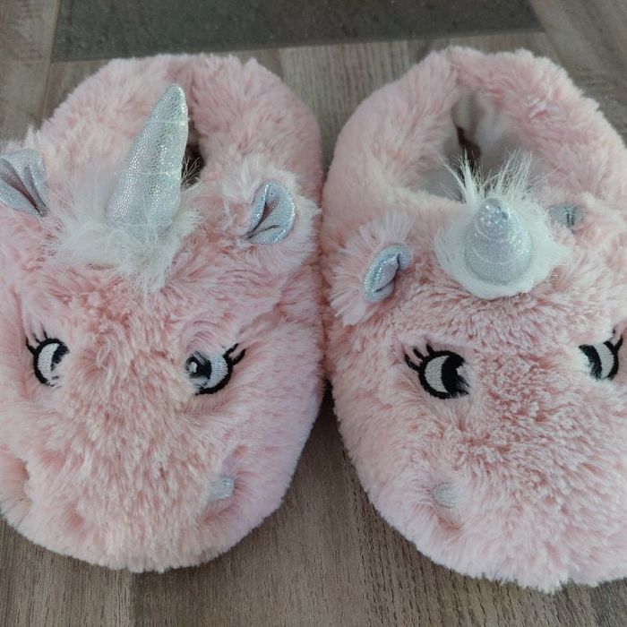 Chaussons fourrés rose T34-35