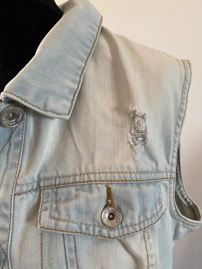 Blouson veste sans manche en jeans Pimkie taille S ou M - photo numéro 3