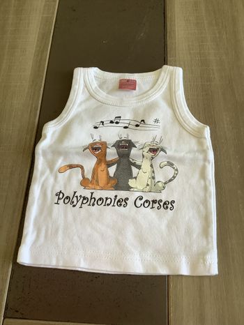 Débardeur coton taille 6 mois