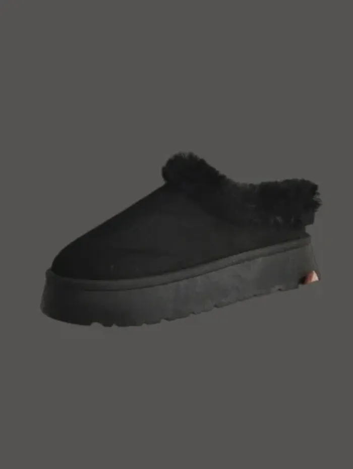 Mules fourrées noires 41