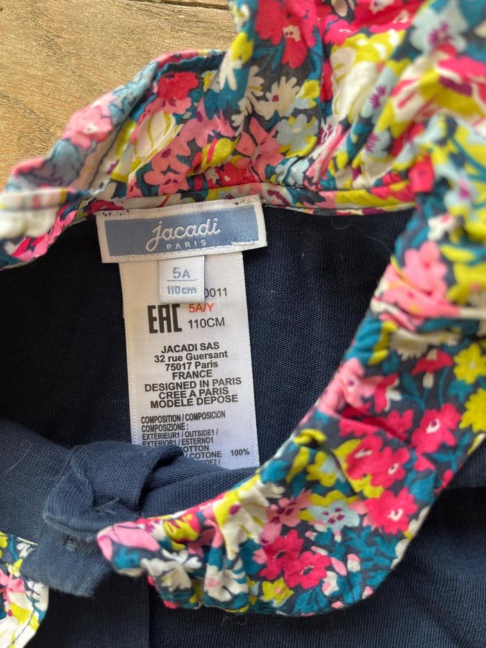 Tee-shirt marine et liberty Jacadi 5 ans - photo numéro 3