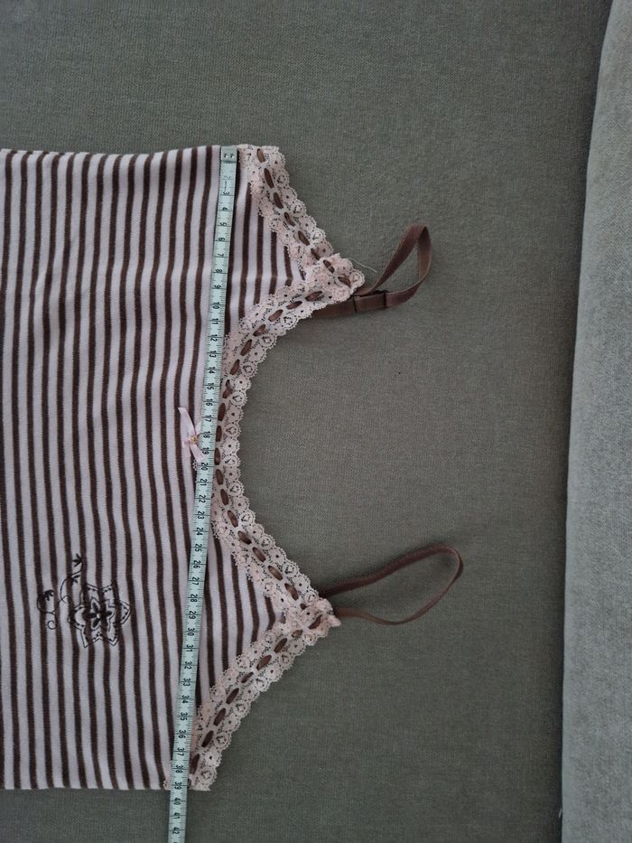 Débardeur rose clair à rayures marron Nuit Étoile - photo numéro 9