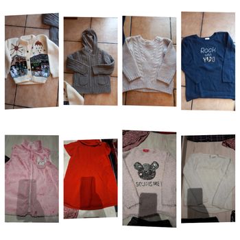 Lot de pulls et gilets 4/5ans fille neuf et tbe