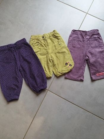 Lot de 3 pantalons 6 mois