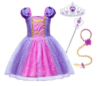 Déguisement robe PrincesseRaiponce et ces accessoires Taille 3-4ans
