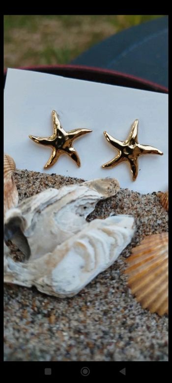 Boucles d’oreilles étoile de mer en plaqué or 18 carats💫Élégance marine