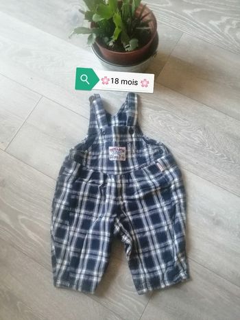 🌸Salopette hiver marine et blanche Taille 18 mois "Tirelire" 🌸