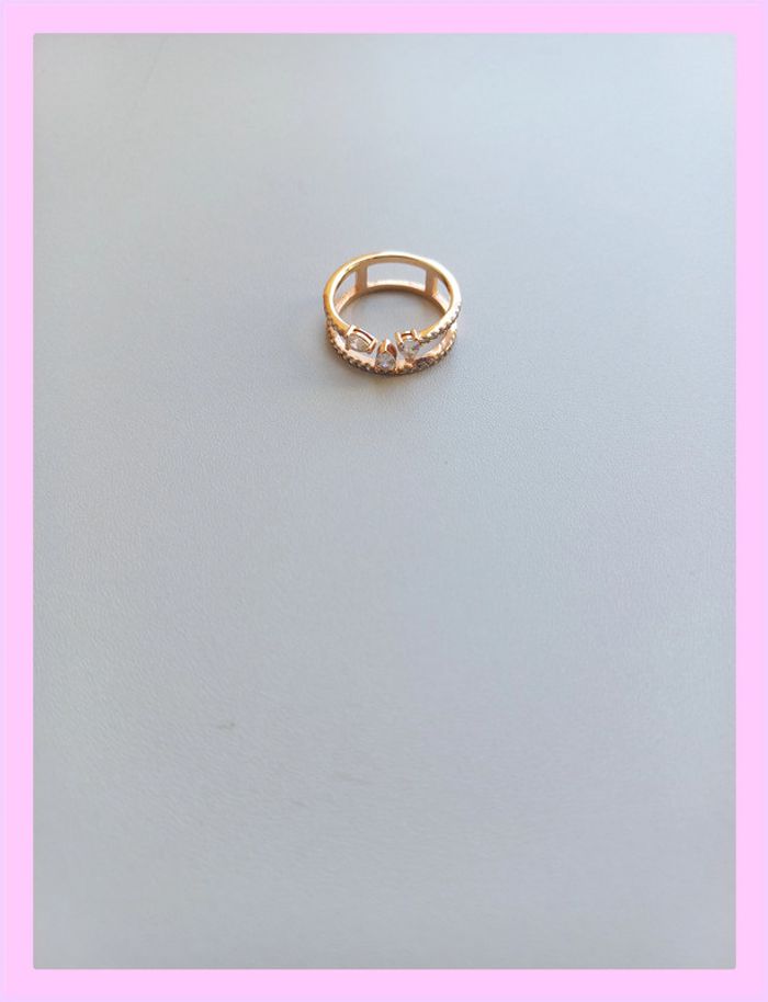 Bague en or plaqué Diamantor - photo numéro 2