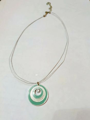 Collier fantaisie bleu turquoise