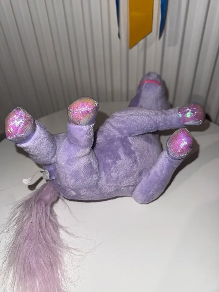 Peluche poney violet avec des ailes - photo numéro 7