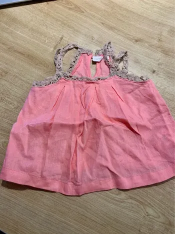 Robe en lin rose Bass10 - 6/12 mois