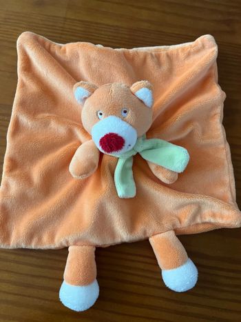 Kimbaloo orange blanc la halle doudou renard 🦊
