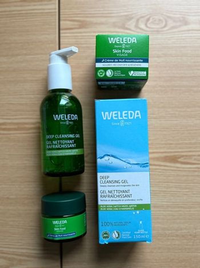 Weleda skin food nuit et gel nettoyant