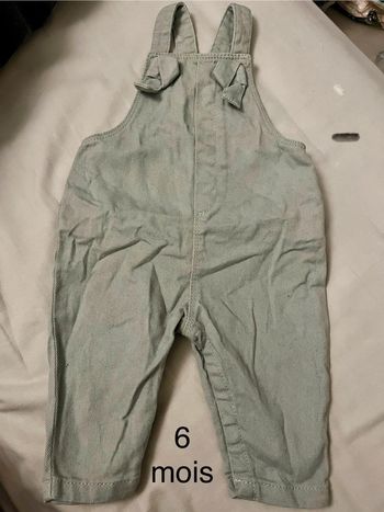 Salopette vert d’eau fille - verbaudet - 6 mois