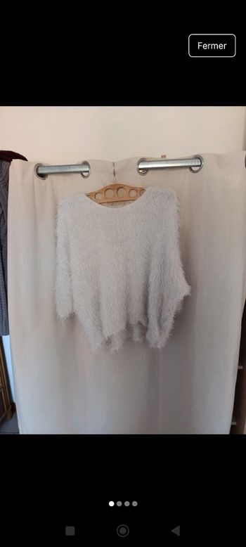 Pull blanc Manches courtes