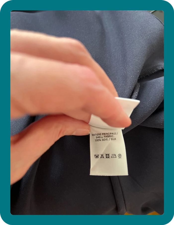 Robe manches chauve-souris aux genoux 100% soie taille 38 - Max&Moi - photo numéro 7