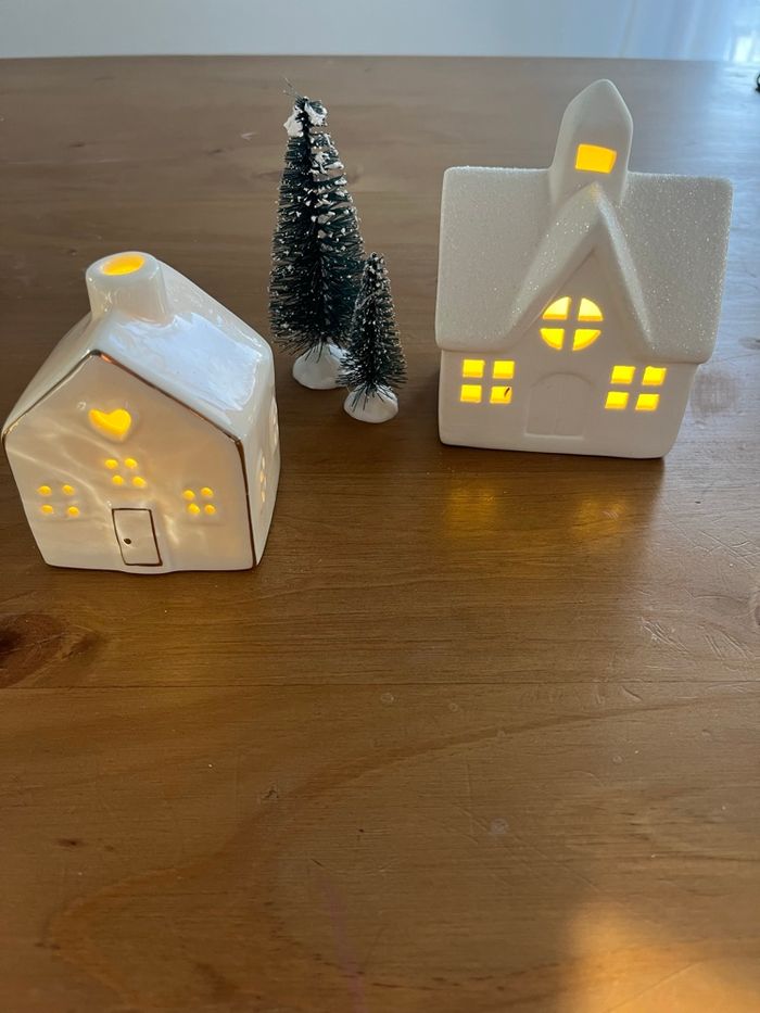 Petites maisons de Noël en céramique - photo numéro 2