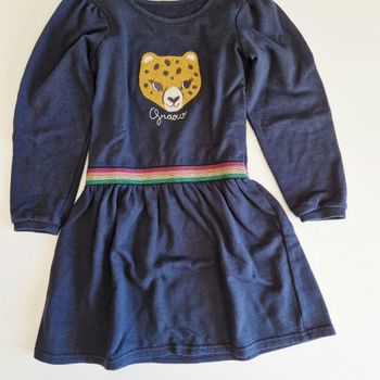 Robe marine léopard fille 6 ans 
