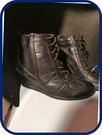 bottine talon compenser taille 39 noir