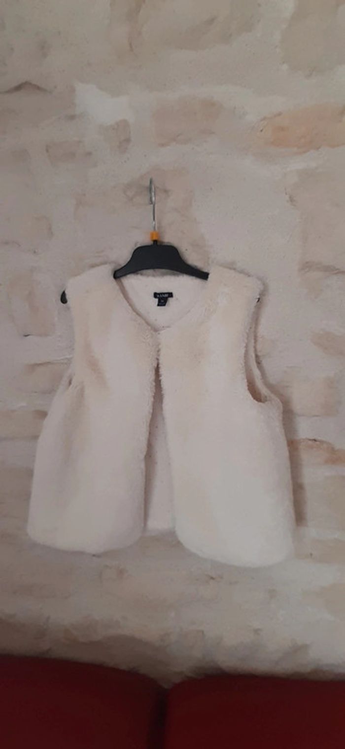 Gilet tout doux 8 ans blanc