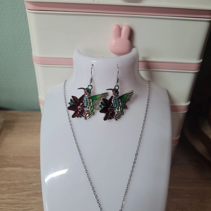 Collier + boucle d oreille - photo numéro 2