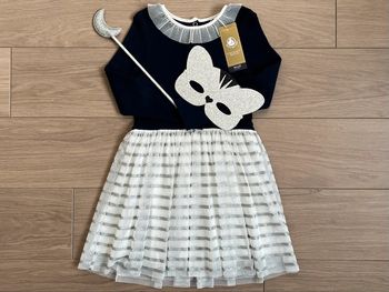 Robe bi-matière en tulle et paillettes collection Noël Petit bateau T-5 ans