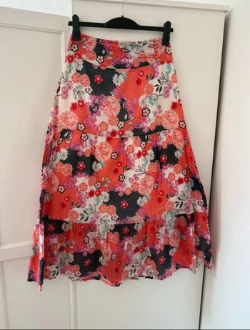 Superbe jupe longue neuve Promod fleurie fluide coton 🌸 36 S