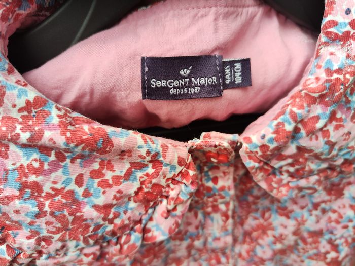 chemise a fleurs multicolores sergent major🌸taille 4 ans🌸envoie rapide aujourd'hui ou demain - photo numéro 5