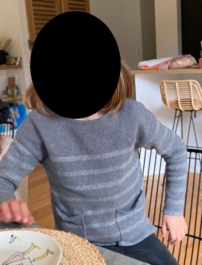 Pull gris Okaidi - 5 ans