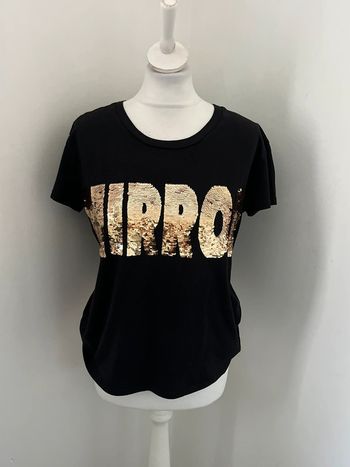 Blouse noire sequins dorés Sandro M