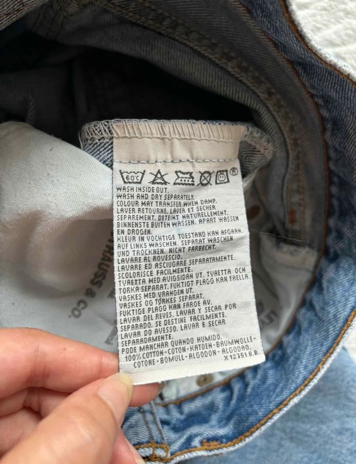 Jean Lévis 534 vintage 90s bleu clair taille haute coupe droite fuselé slim taille X/34 rare - photo numéro 9